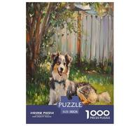 AUSTRALIAN SHEPHERD Jigsaw Puzzles Puzzles for Adults Kids. 1000 Pieces Great Gifts Challenge Toy Educational Game Home Decoration for Adults& Kids Age 14 Years Up 38x26cm/1000pcs