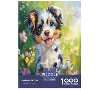AUSTRALIAN SHEPHERD Jigsaw Puzzles Puzzles for Adults Kids. 1000 Pieces Whimsical Challenge Toy Educational Games Home Decoration for Educational Games Gifts 38x26cm/1000pcs