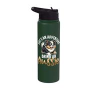 Australian Shepherd Life's an Adventure Bring an Aussie Stainless Steel Insulated Water Bottle