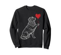 Australian Shepherd Lover Dog Holding Heart Valentines Sweatshirt