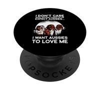 Australian Shepherd Lover Dog Mom Dad Aussie PopSockets Adhesive PopGrip