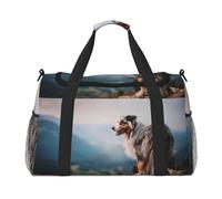 Australian Shepherd Mountains Aussie Pets Dogs, Sports Duffels, Handheld Crossbody Sports Luggage Bag, Large Capacity Travel Bag for Women and Men
