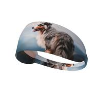 Australian Shepherd Mountains Aussie Pets Dogs,Sports Sweatband for Unisex Multi Headband Elastic Exercise Hairband