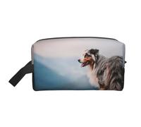 Australian Shepherd Mountains Aussie Pets DogsLarge Capacity Cosmetic Organizer，Travel Makeup Bag for Women