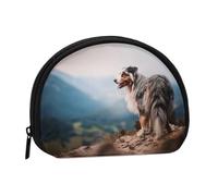 Australian Shepherd Mountains Aussie Pets DogsSmall Makeup Sanitary Napkin Storage Bag,Women's Cosmetic Coin Purse