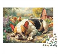 Australian Shepherd on Farm Puzzles 1000 Piece for Adults Game for The Whole 38x26cm