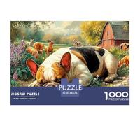 Australian Shepherd on FarmOverwhelming 1000-Piece Jigsaw Puzzles for Adults A Crusade Through Impossible, Hard, And Difficult Challenging Puzzle Games - The Most Prestigious Gift for Adult And Teena