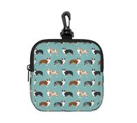 Australian Shepherd Owners Dog Breed Cute Herding Dogs Aussie Dogs Animal, Coin Purse Square Zipper Storage Bag, Change Pouch with Lobster Buckle Clasp Buckle, Change Purse