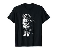 Australian Shepherd Portrait Minimalist Aussie T-Shirt