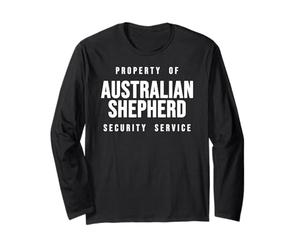 Australian Shepherd Property of Security Service Dog Lover Long Sleeve T-Shirt