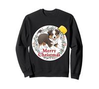 Australian Shepherd Puppy Dog Christmas Ornament Art Sweatshirt