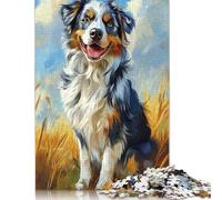 AUSTRALIAN SHEPHERD Puzzle Family Fun Paper Rectangular Jigsaw Puzzle for Boy Or Girl 1000pcs (75x50cm)