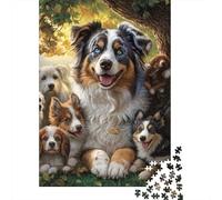 AUSTRALIAN SHEPHERD Puzzle Fun Premium Cardboard Jigsaw Puzzle for Boy Or Girl 1000pcs (38x26cm)