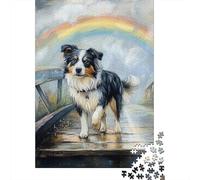 AUSTRALIAN SHEPHERD Puzzle Fun Premium Cardboard Jigsaw Puzzle for Boy Or Girl 1000pcs (75x50cm)