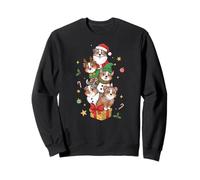 Australian Shepherd Santa Elf Snowman Christmas Womens Mens Sweatshirt