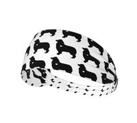 Australian Shepherd Silhouette Sports Headbands for Women and Men, Elastic Hairbands, Fashionable Yoga Fitness Running Non-Slip Headbands