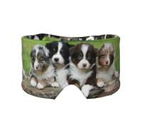 Australian Shepherd Small Puppies Quartet, Full Eye Covers Light Blocking Eye Mask Sleep Eye and Ear Muffs