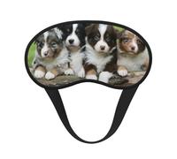 Australian Shepherd Small Puppies Quartet, Full Eye Covers Light Blocking Eye Masks Blackout Sleep Eye Muffs