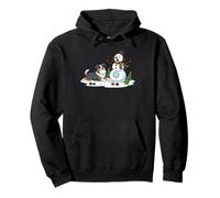 Australian Shepherd Snowman Christmas Tree Xmas Womens Mens Pullover Hoodie