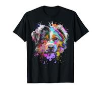Australian Shepherd Splash Art Aussie Dog Lover T-Shirt