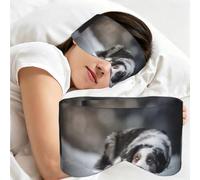 Australian Shepherd Winter Snow White Gray Dogs, Sleep Mask for Home Travel, Full Eye Covers Light Blocking Eye Mask Sleep Eye and Ear Muffs