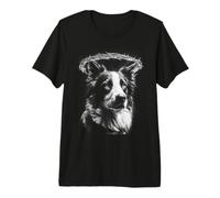 Australian Shepherd with Barbed Wire Aussie Dog Grunge Premium T-Shirt