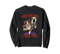 Australian Shepherd Yoga or Wine I Feel Fine - DIGOR funny Sweatshirt