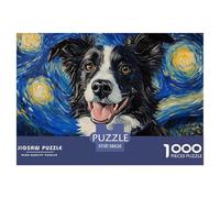 AUSTRALIAN SHEPHERD1000Pieces JigsawPuzzlesanimal ForAdults Colourful Brainteasing Age12+byth ThemeFlowersandBirds Uncover The Puzzle 38x26cm/1000pcs