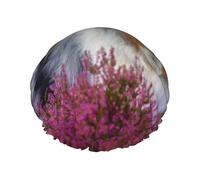 Australian Shepherdch Double Layer Elastic Waterproof Shower Cap Reusable Bath Cap