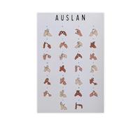 Australian Sign Language Alphabet Canvas Poster Bedroom Decor Landscape Office Room Decor Gift 24x36inch(60x90cm)
