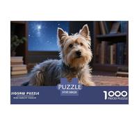 Australian Silky Terrier 1000 Piece Jigsaw Puzzles Fun Challenging Modern Pet Dog Puzzles Game for The Whole Gifts for Adults And Kids Age 38x26cm/1000pcs