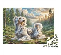 Australian Silky Terrier 1000Pc Puzzle for Adults: Long-haired Dog in Forest for The Whole Family Women, Gifts for Men 38x26cm/1000pcs