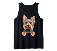Australian Silky Terrier Cute Peeking Dog Lover Tank Top