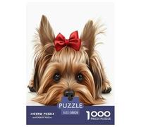 Australian Silky Terrier Jigsaw Puzzles Puzzle for Adults Kids. 1000 Piece Impossible Challenge Toy Educational Games Home Decoration for Educational Games Gifts 38x26cm/1000pcs