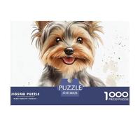 Australian Silky Terrier 。 Puzzle - Fully Interlocking & Randomly Shaped 1000 Piece 。 Puzzles Age 12+ for Adults - Durable Adult 。 Puzzles for The Whole Family 38x26cm/1000pcs