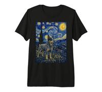 Australian Stumpy Tail Cattle Dog Van Gogh Starry Night Premium T-Shirt