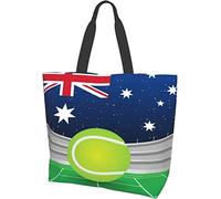 Australian Tennis UK British Flag Tote Bag Large Casual Women Shoulder Handbags Reusable Grocery Bags for Work Shopping Travel Beach