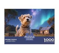 Australian Terrier 1000 Piece Jigsaw Puzzles Fun Challenging Modern Pet Dog Educational Game for The Whole Gifts for Adults And Kids Age 38x26cm/1000pcs