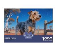 Australian Terrier 1000 Piece Jigsaw Puzzles Fun Challenging Modern Pet Dog Puzzles Game for The Whole Gifts for Adults And Kids Age 38x26cm/1000pcs