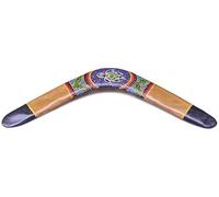 Australian Treasures Boomerang, 45cm, Wooden, Traditional Aboriginal Style with Turtle Design, Decorative and Recreational Use