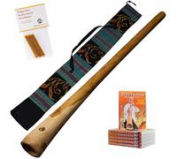 Australian Treasures - DIDGERIDOO: AT Natural Wood 48.2'' - includes ikat bag and beeswax - Didgeridoo for beginners