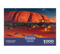 Australian Uluru Monolith Sunset Wooden Jigsaw Puzzle Waterproof 1000 Piece Puzzles for Adults Gifts Colourful Educational Games