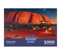 Australian Uluru Monolith Sunset Wooden Jigsaw Puzzle Waterproof 1000 Piece Puzzles for Adults Gifts Challenging And Brainteasing Games