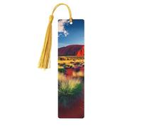 Australia'S Wild Red Rock Desert Double-Sided Printed Wooden Bookmarks 5pcs, Women Presents for Book Lovers Cool Notebook Accessories Birthday Presents for Men(5 Piece Set)