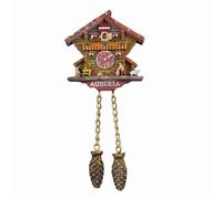 Austria 3D Cuckoo Clock Refrigerator Fridge Magnet Tourist Souvenirs Handmade Resin Craft Magnetic Stickers Home Kitchen Decoration Travel Gift