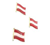 Austria Austrian EU Metal Enamel Country Flag Pin Badge Pack of 3