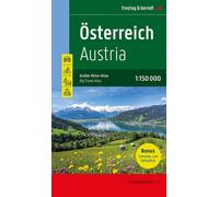 Austria Big Travel Atlas 1:150,000 Hardback: with camping and caravanning by Fre