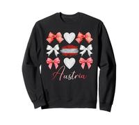 Austria Bow Flag Souvenir Women Girls Central Europe Sweatshirt