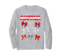 Austria Bows Pride Roots Latina Women Girls Austrian Bow Long Sleeve T-Shirt