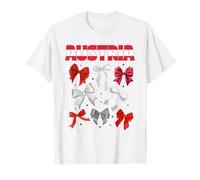 Austria Bows Pride Roots Latina Women Girls Austrian Bow T-Shirt
